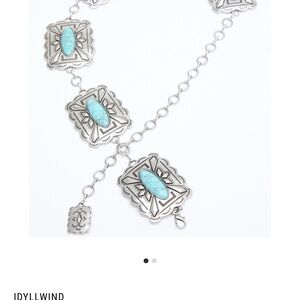 Idyllwind Silver concho belt with Turquoise Details